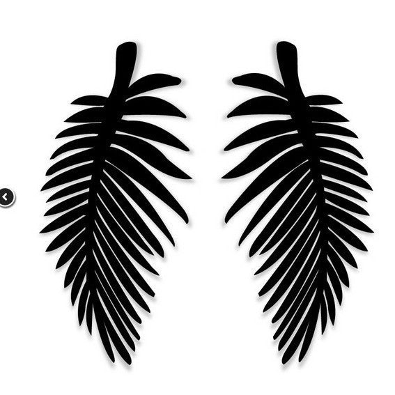 Wholesale Acrylic exaggerated Star concave shape leaf leaf earrings