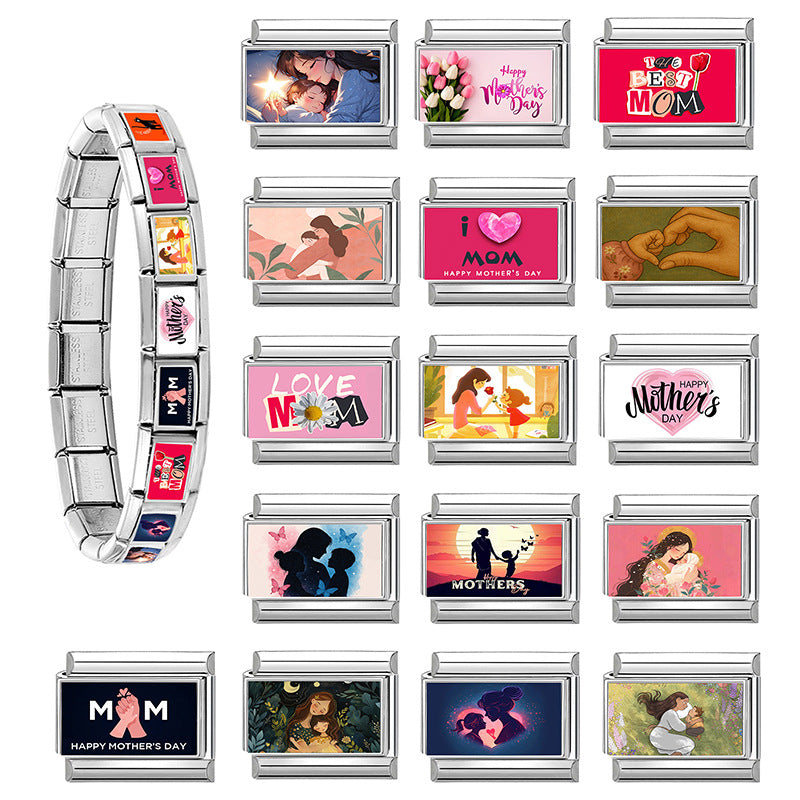Wholesale Italian Style DIY Bracelet Accessories Stainless Steel Jewelry Gift