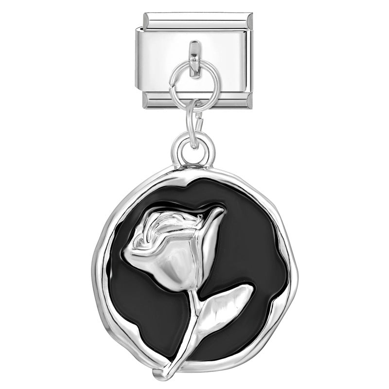 Wholesale Italian handmade pendant butterfly flower DIY jewelry