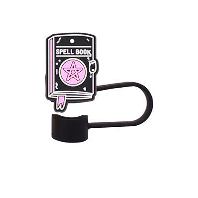 Wholesale Random 100pcs Halloween 10MM PVC Straw Tube Cap ACC-SCR-YiQu001