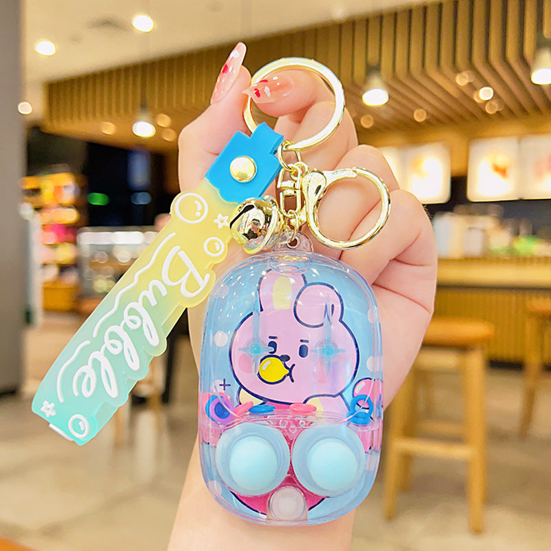 Wholesale Cartoon Water Ring Game Console Unzipped Acrylic Keychain ACC-KC-JuCai012