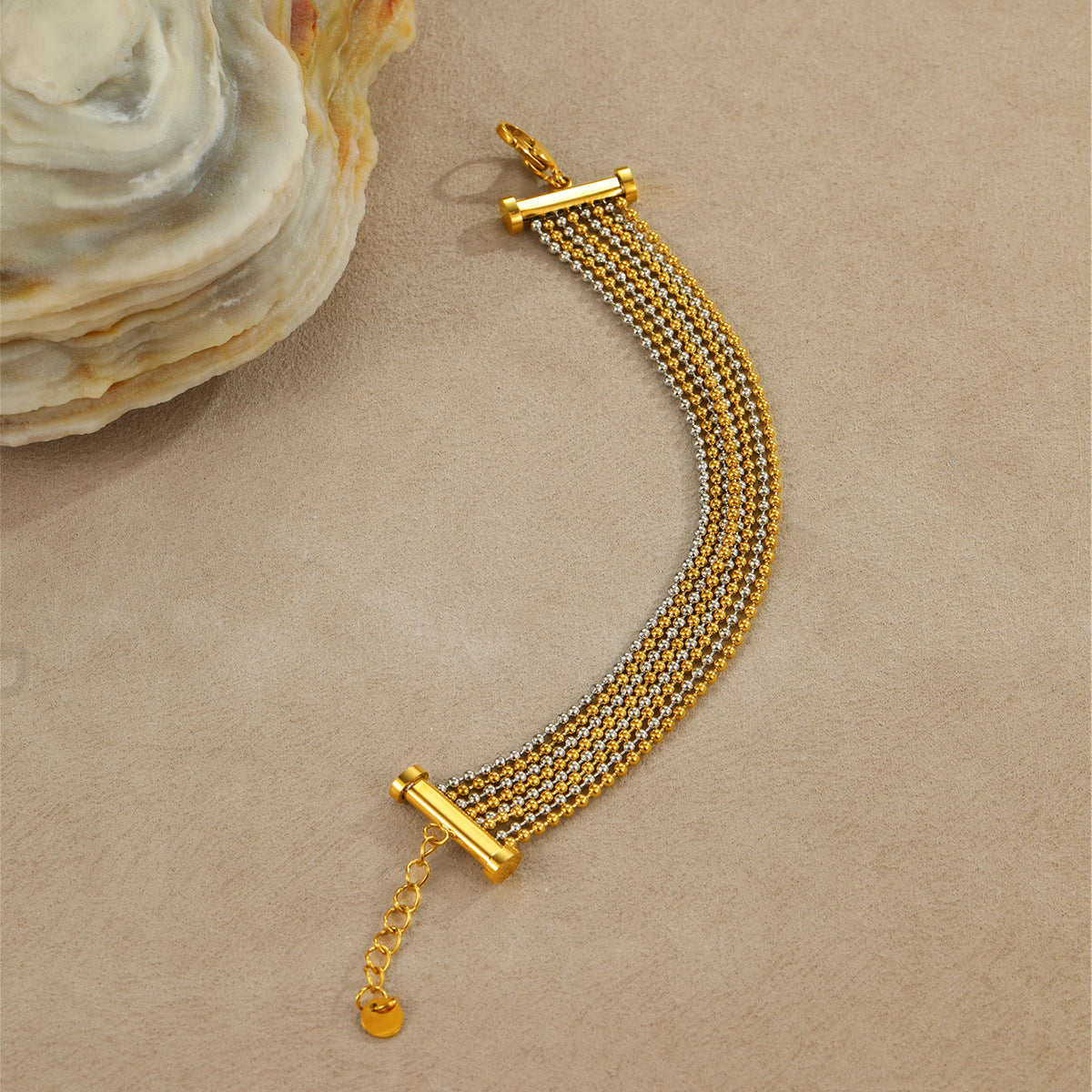 Wholesale Stainless steel bracelet multi-layer tassel  bracelet