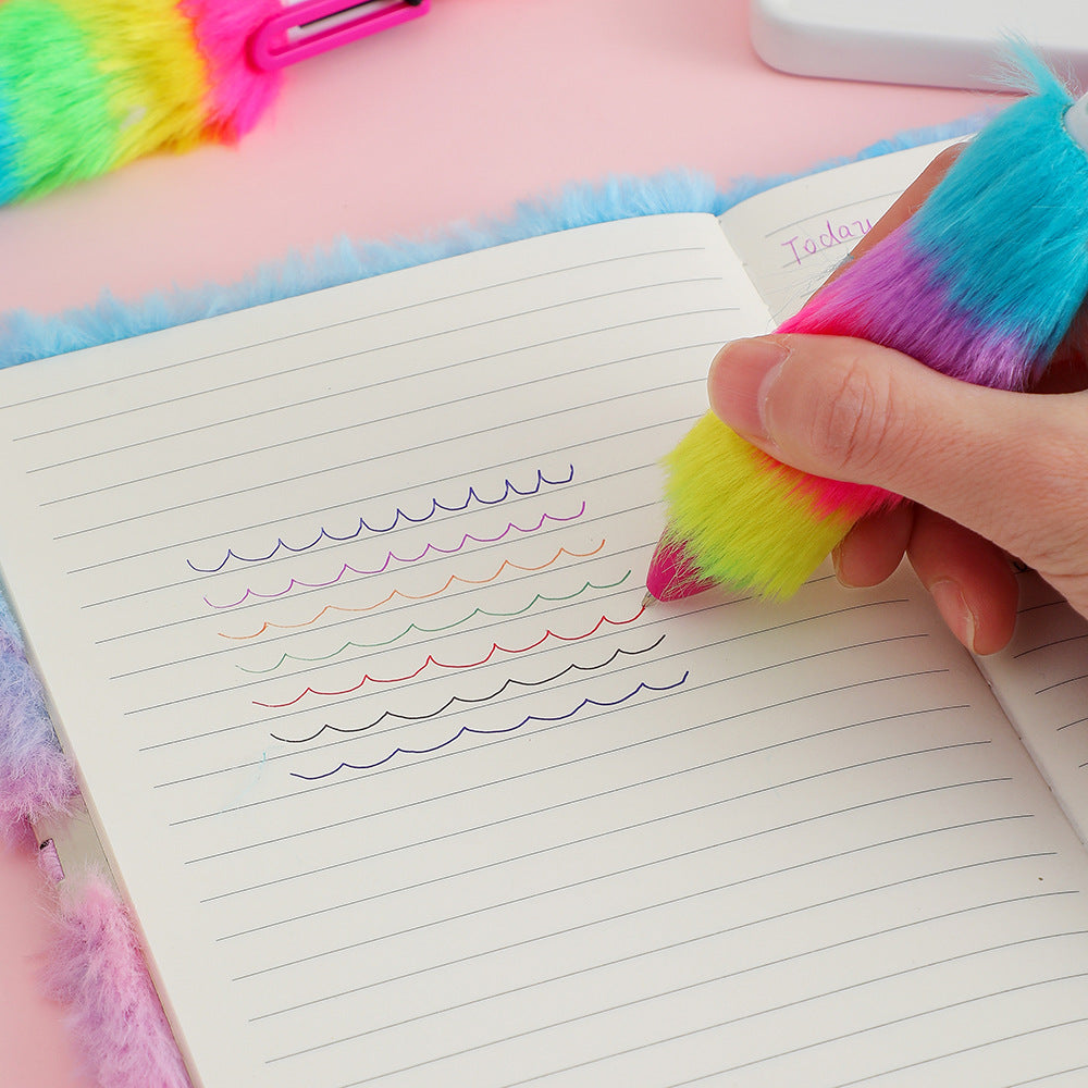 Wholesale Unicorn Plush Press Rainbow Color Neutral Pen