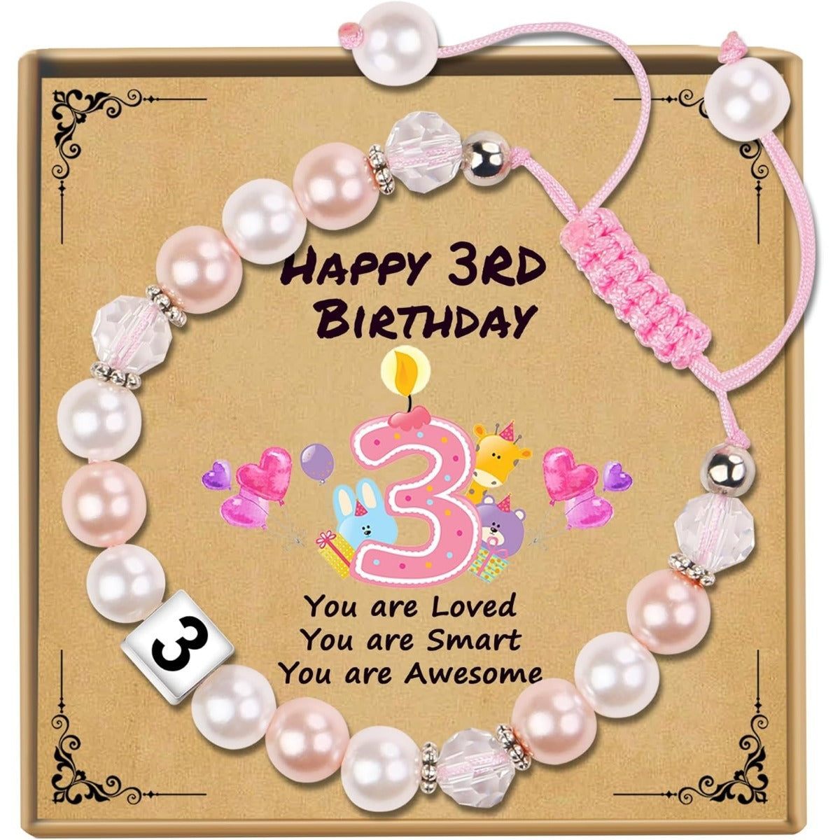 Wholesale  Pink Zebra Love Bracelet