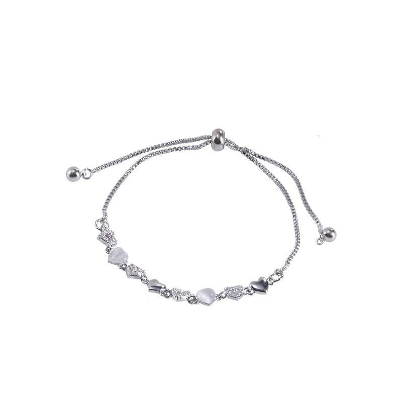Wholesale Bow Butterfly Titanium Steel Diamond Bracelet Bow Bracelets Butterfly Bracelets ACC-BT-LvSha001