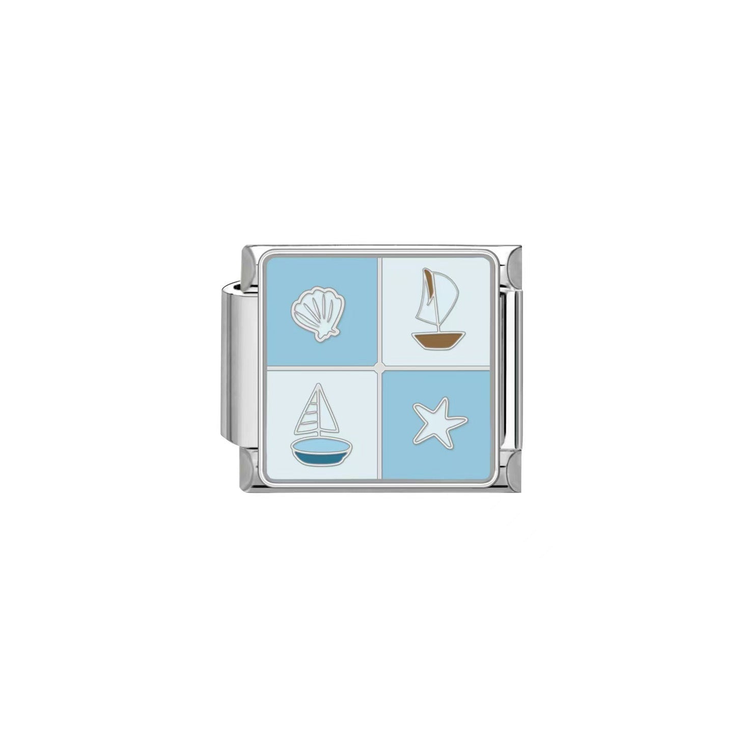 Wholesale Italian Charm Bracelet 9mm DIY Splicing Ocean Series Stainless Steel Composable Bracelet