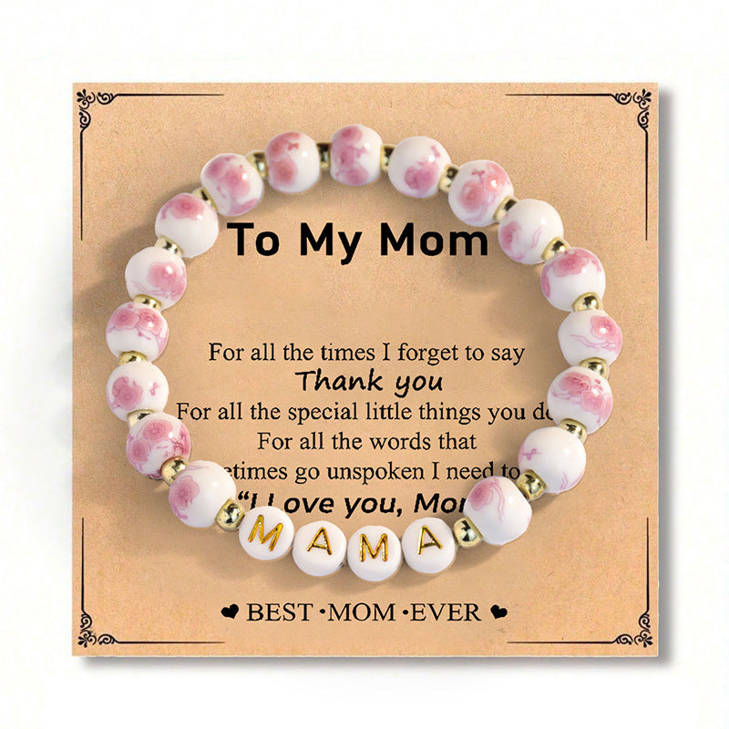 Wholesale Mother' s Day Colorful " MAMA"  Letter Bead Bracelet