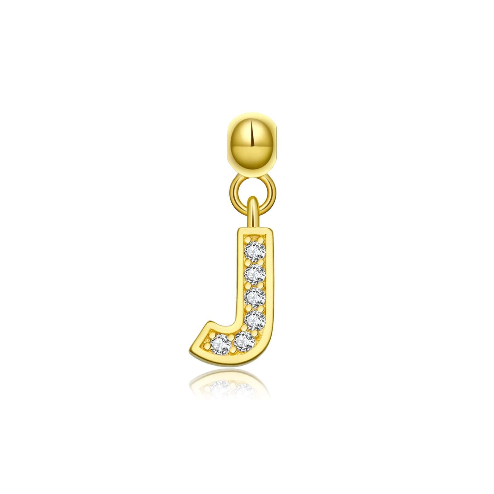 Wholesale 5pcs/pack letter necklace bracelet Gold Plated Charms