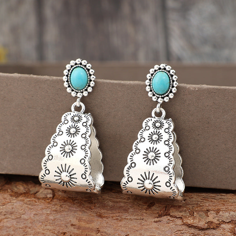 Wholesale  Bohemian Ethnic Style Retro Geometric Earrings