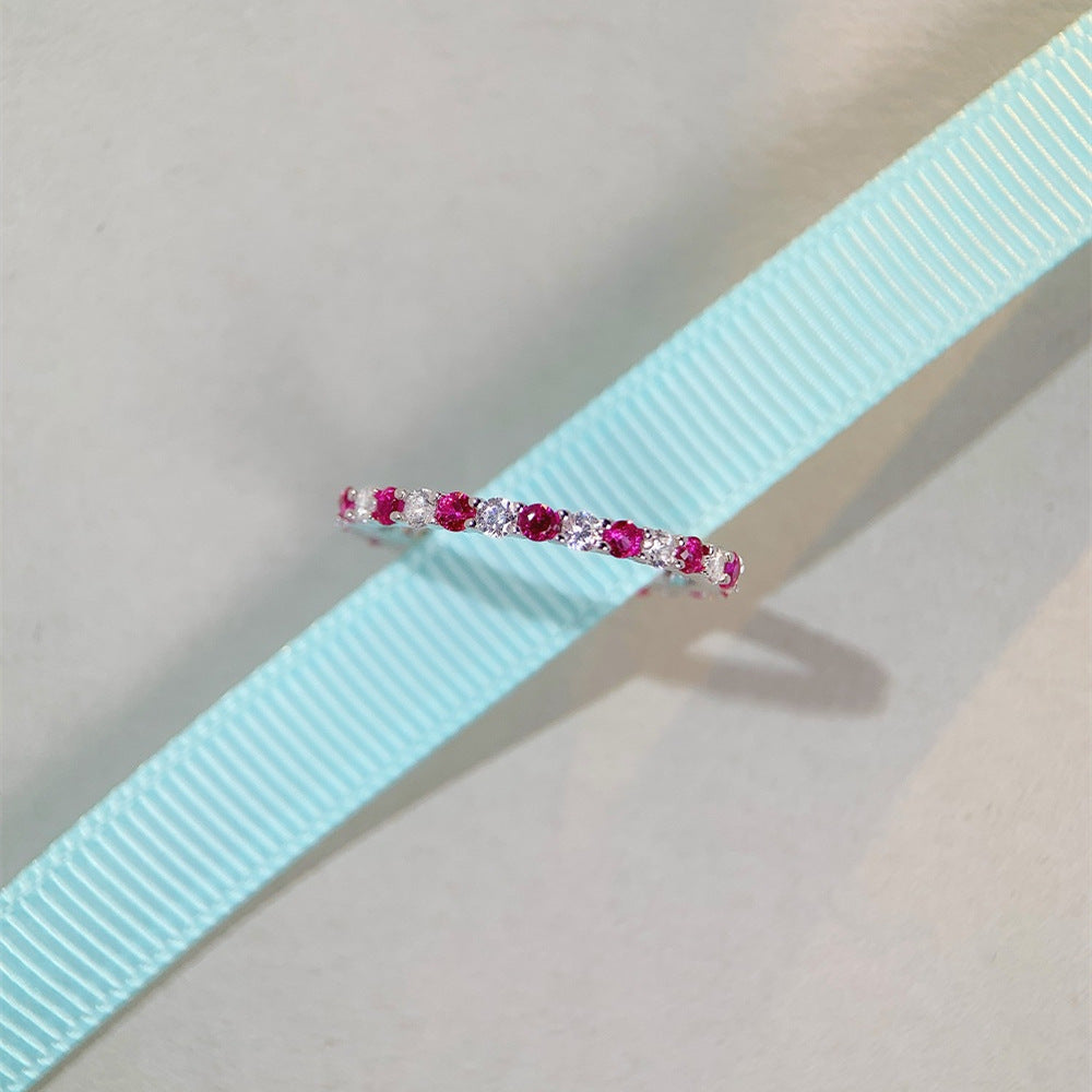 Wholesale S925 Sterling Silver Ring Gemstone Zircon Ring ACC-RS-JiuHao021