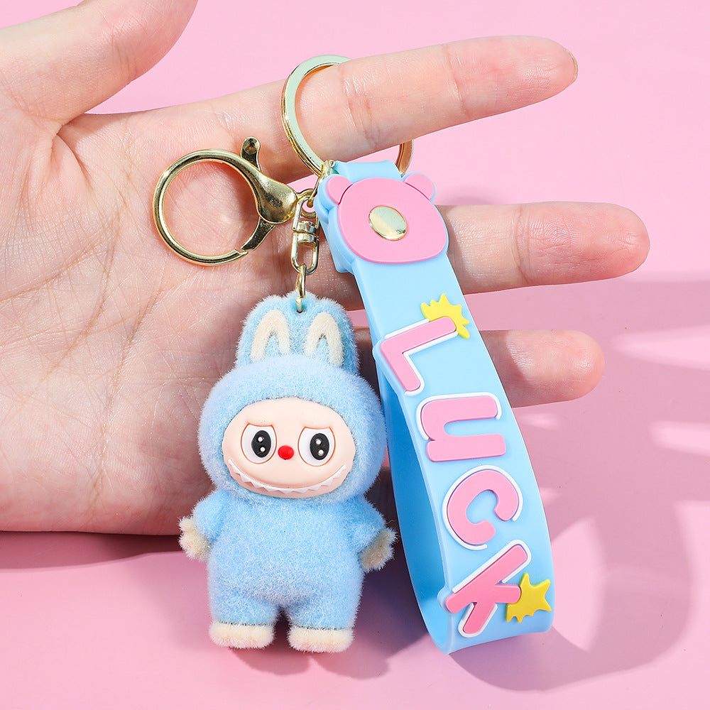 Wholesale Creative Cute Cartoon Flocking Keychain