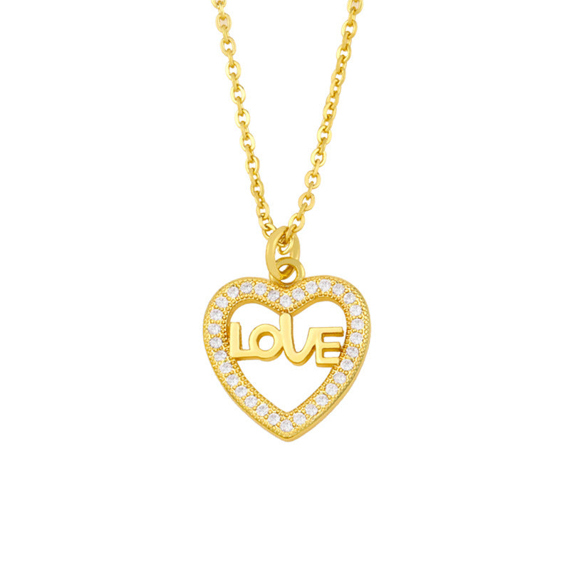 Wholesale Mother's Day Letter Mama Pendant Copper Necklace ACC-NE-AS005