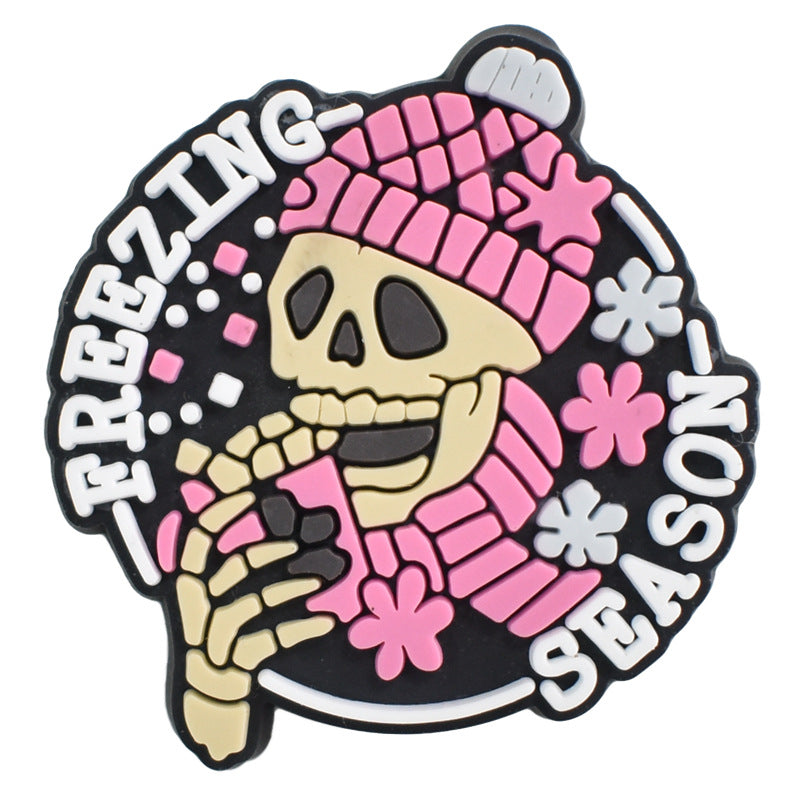 Wholesale Random 100pcs Christmas PVC Soft Rubber Shoe Buckle Decoration ACC-SC-RYY062