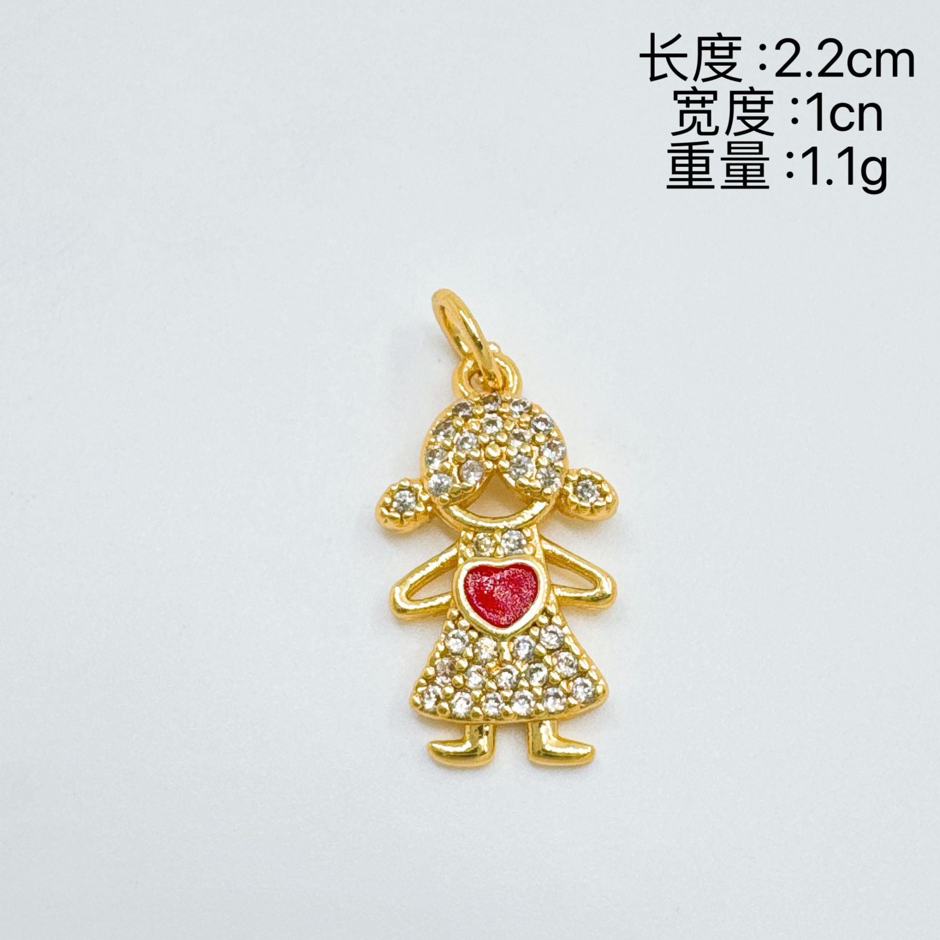 Wholesale Gold Plated Copper Pendant with Diamonds for Boys and Girls Boutique Jewelry Accessory