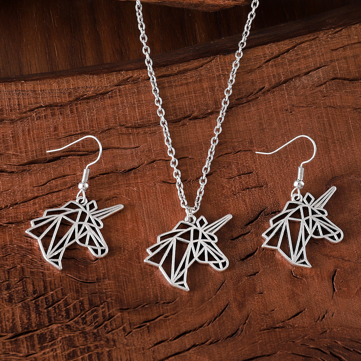 Wholesale Cartoon Unicorn Pendant Earrings Necklace