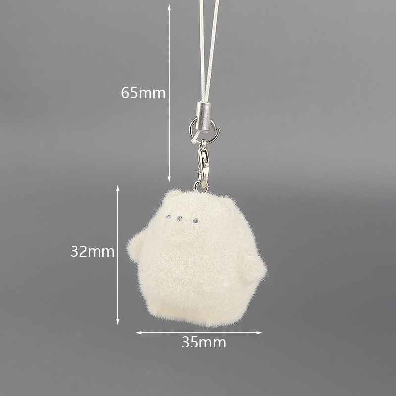 Wholesale Cute cartoon resin polar bear mobile phone chain