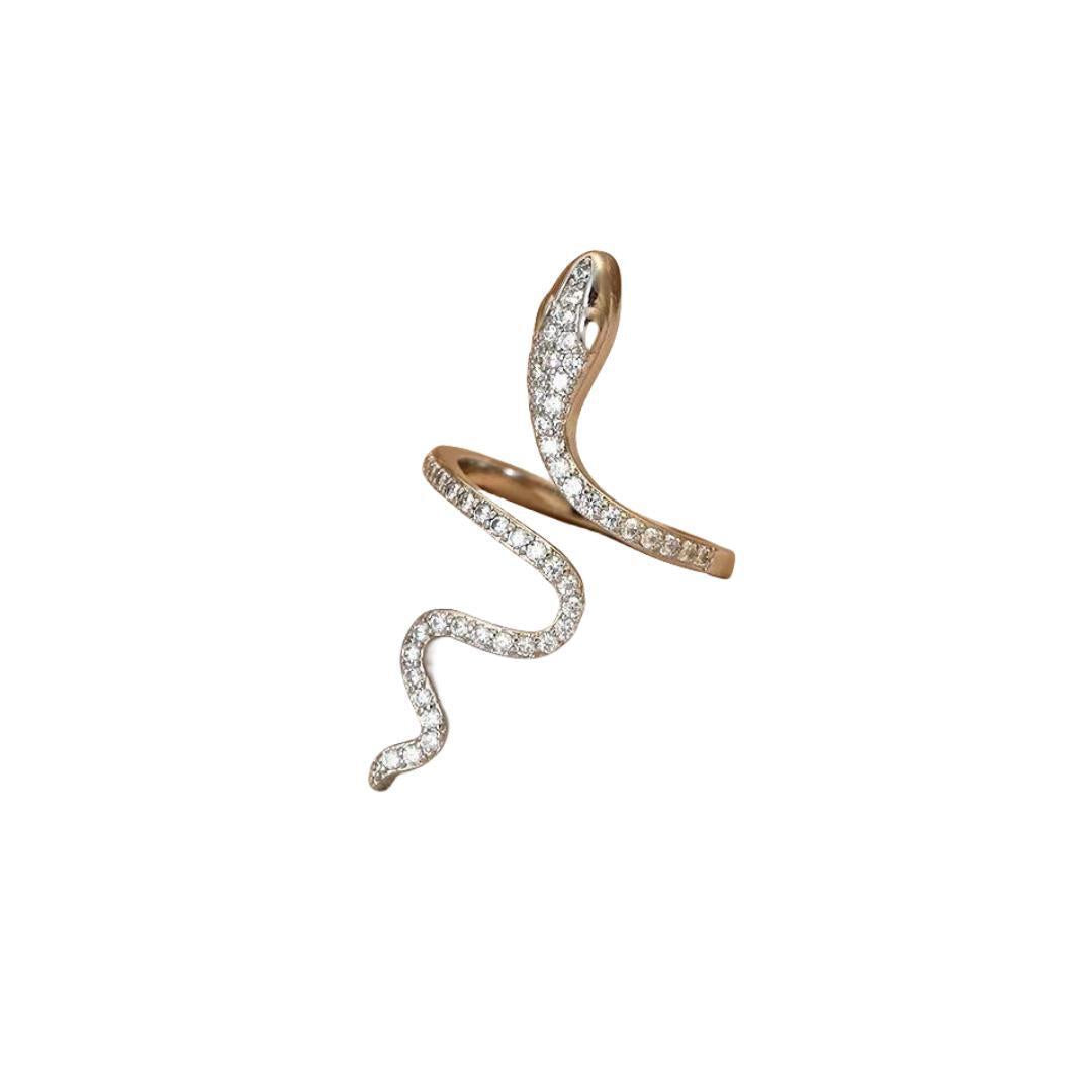 Wholesale  punk style snake-shaped open ring