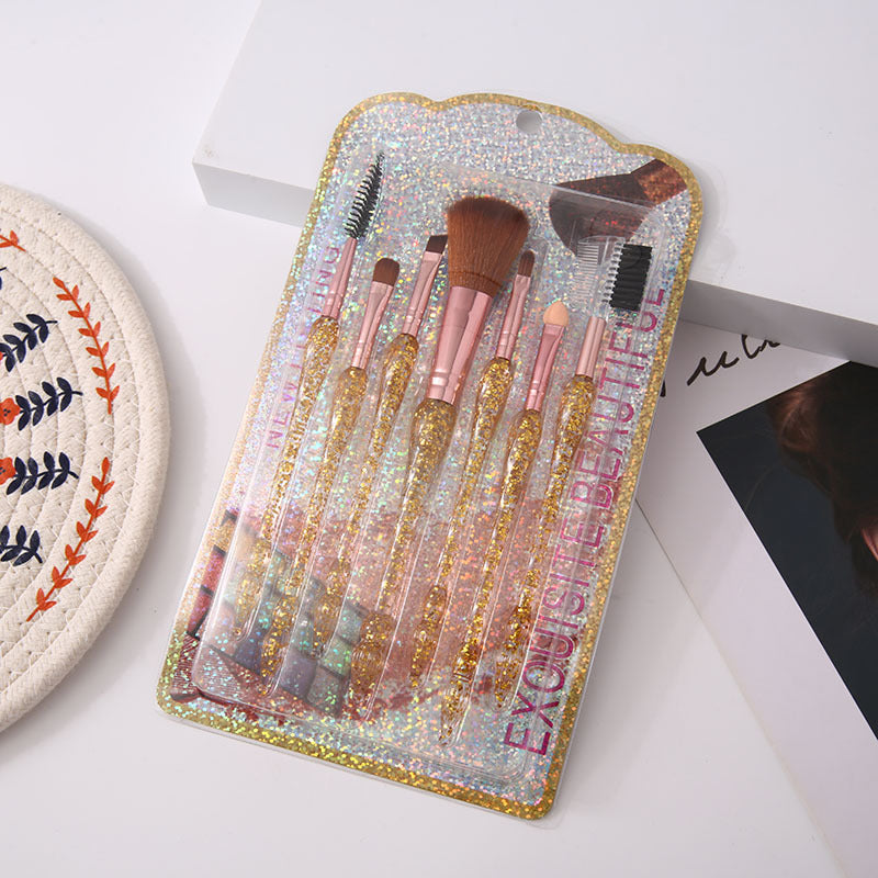 Wholesale Transparent Makeup Brush Set Glitter Eyeshadow Brush ACC-MB-JiuRan002