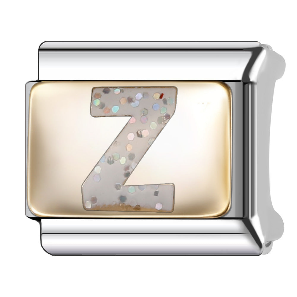 Wholesale Italian Module 9mm Oil-Dropping Gorgeous Letter Bracelet