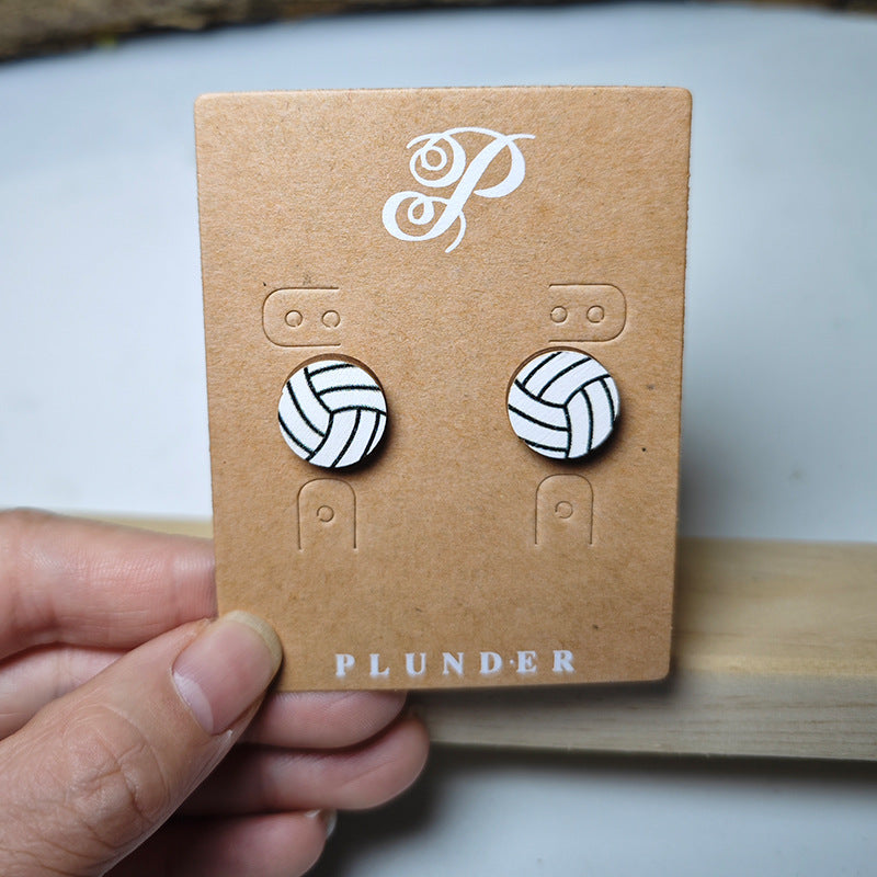 Wholesale Border Sports Wind Earrings Basketball Football Baseball Football Love Earrings