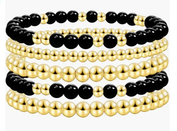 Wholesale Gold Pearl Bracelet Acrylic Gold Beads Pearl Bracelet