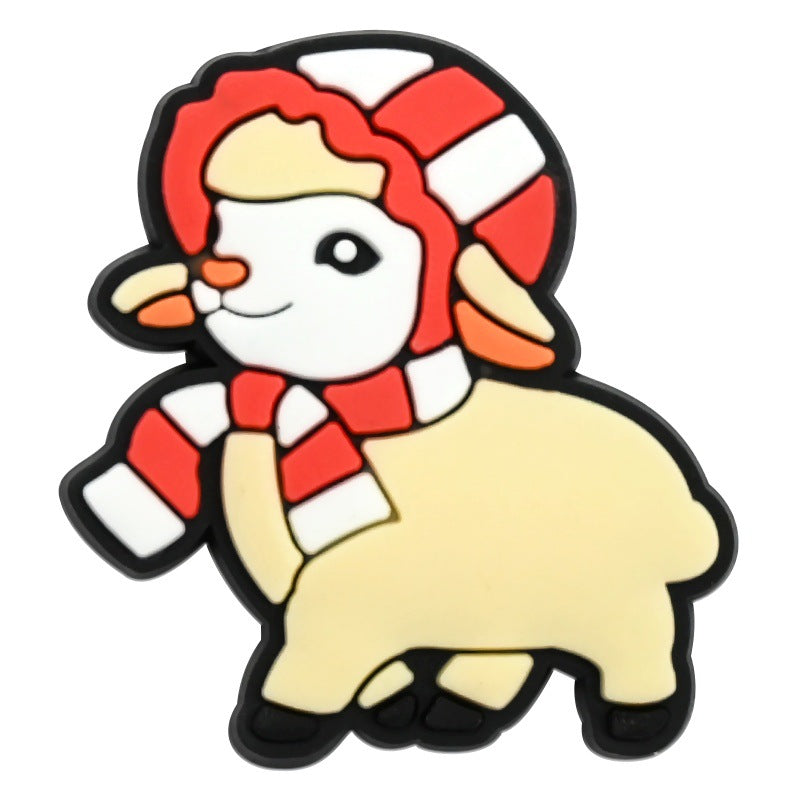 Wholesale Random 100pcs  Spring Picnic Series  PVC Soft Rubber Shoe Buckle Decoration