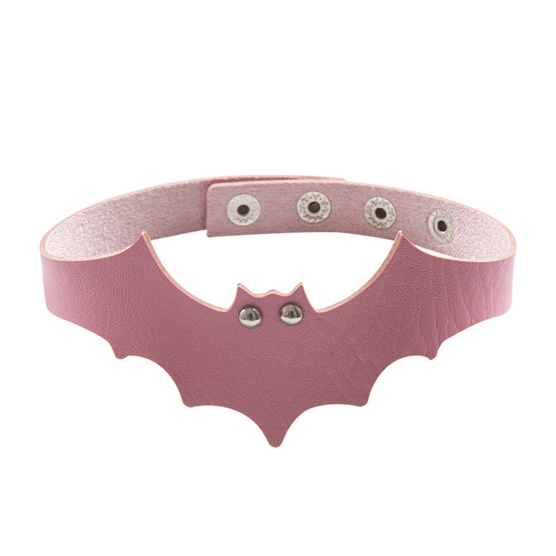 Wholesale Punk Devil  Leather Collar  Necklace