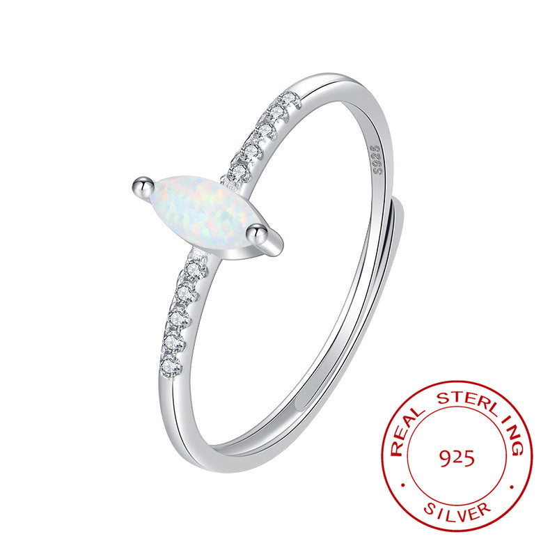 Wholesale S925 Sterling Silver Inlaid Light Luxury All-match Ring