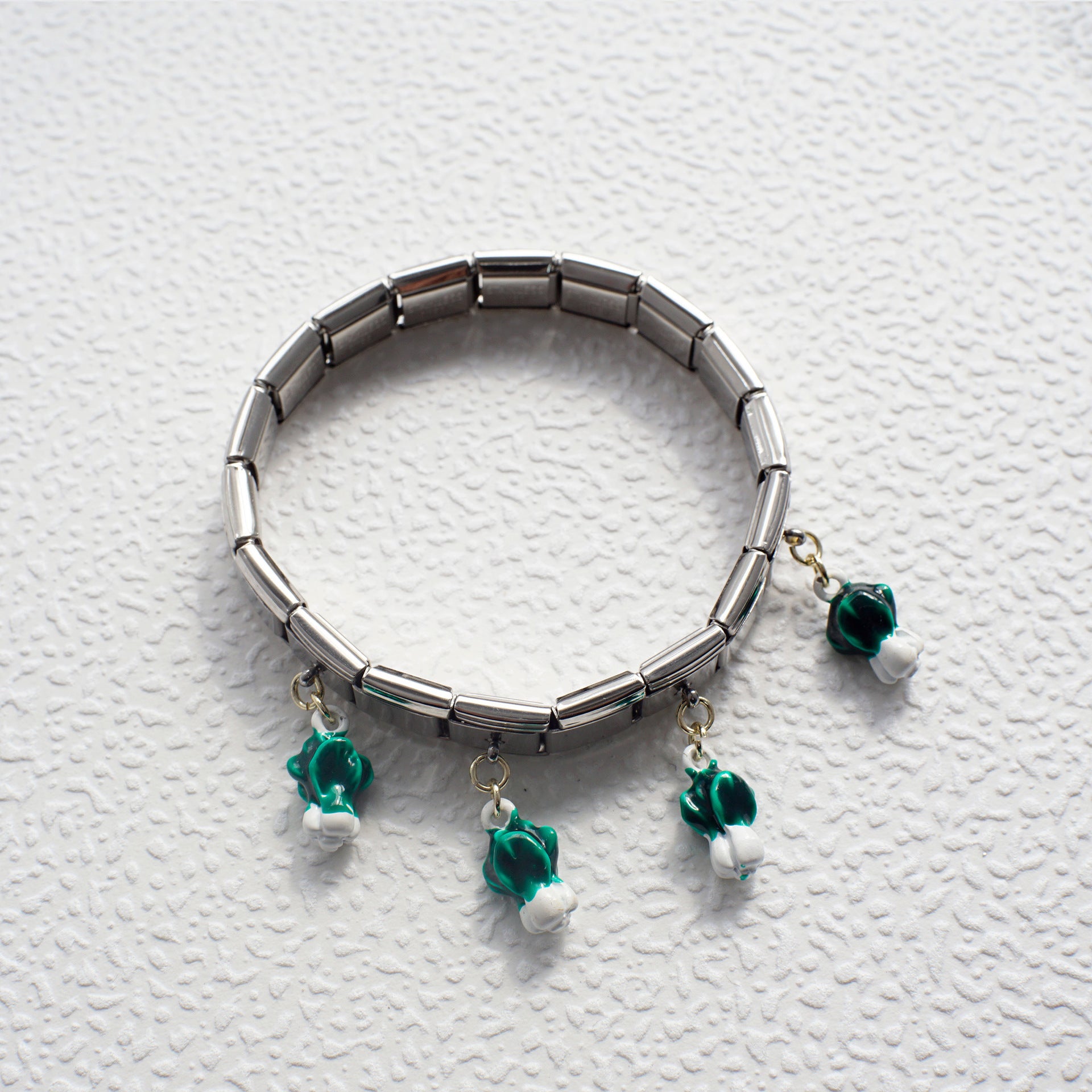 Wholesale 5pcs/   pack Single Section Creative Stainless Steel Composable Bracelet