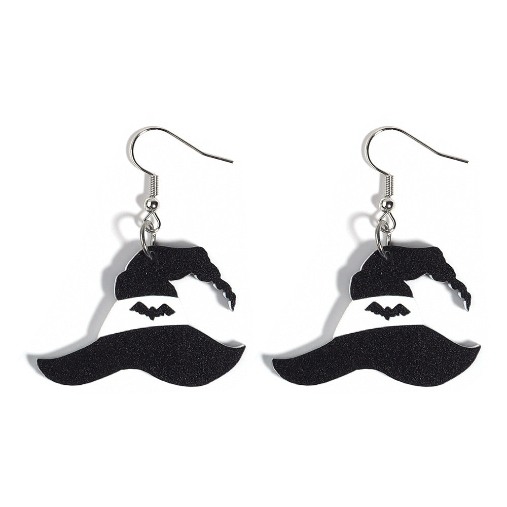 Wholesale Halloween Hat Ghost Cyclops Personalized Exaggerated Acrylic Earrings