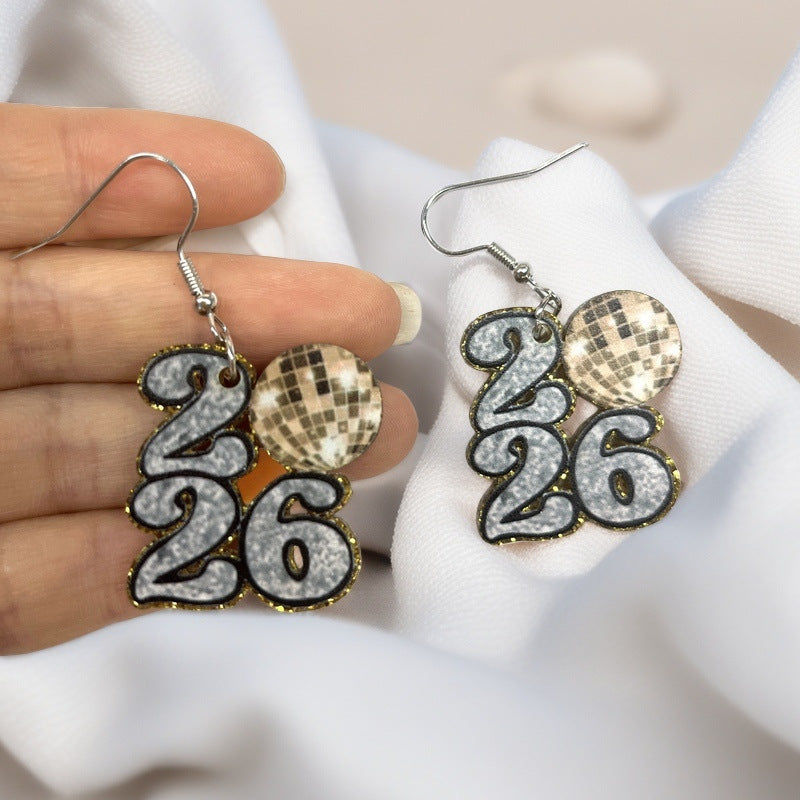 Wholesale Number Acrylic Earrings