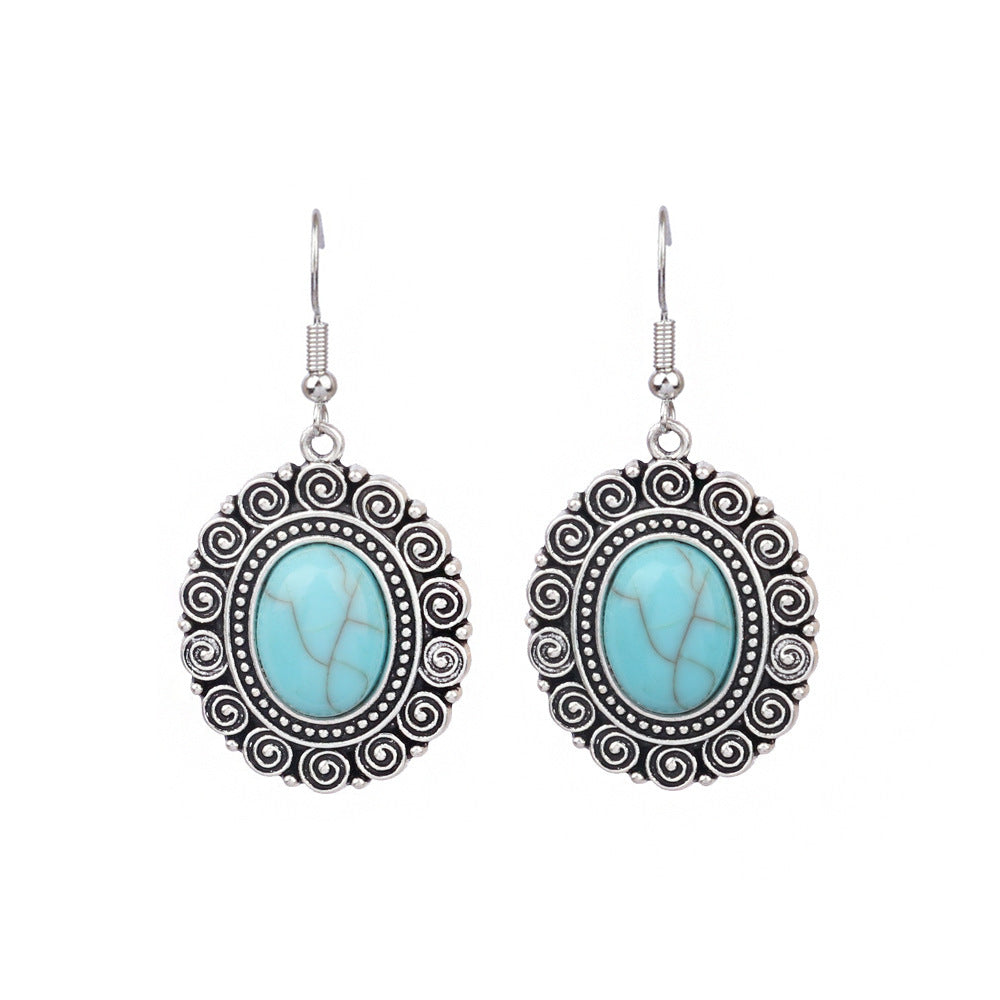 Wholesale  Bohemian turquoise ear jewelry earrings