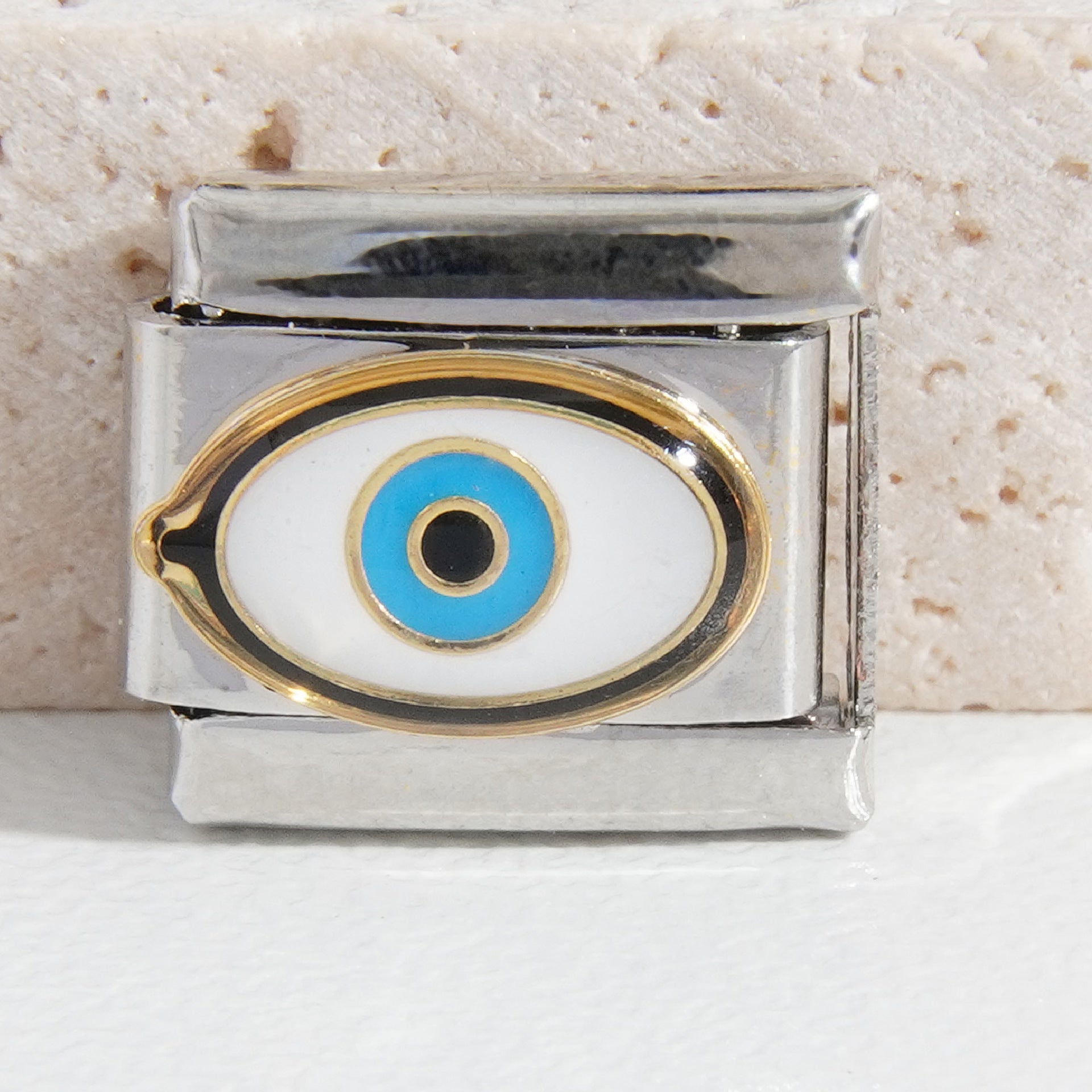 Wholesale Italian Charm Bracelet 9mm DIY Splicing Devil Eye Stainless Steel Composable Bracelet