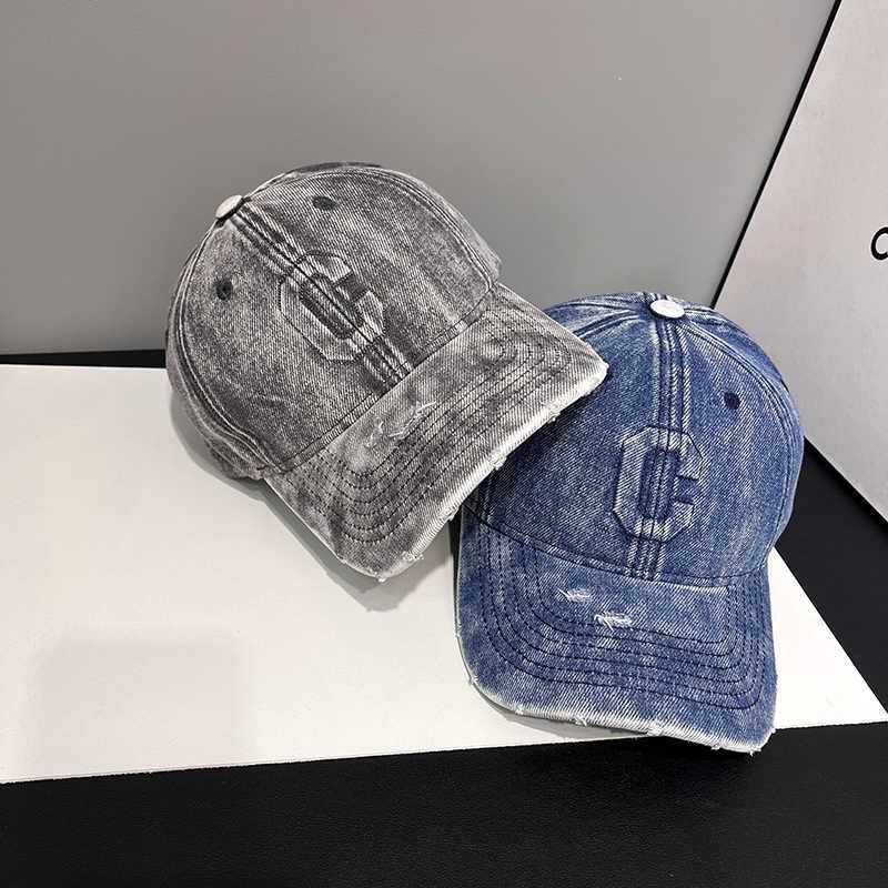 Wholesale Washed denim C letter baseball cap hat