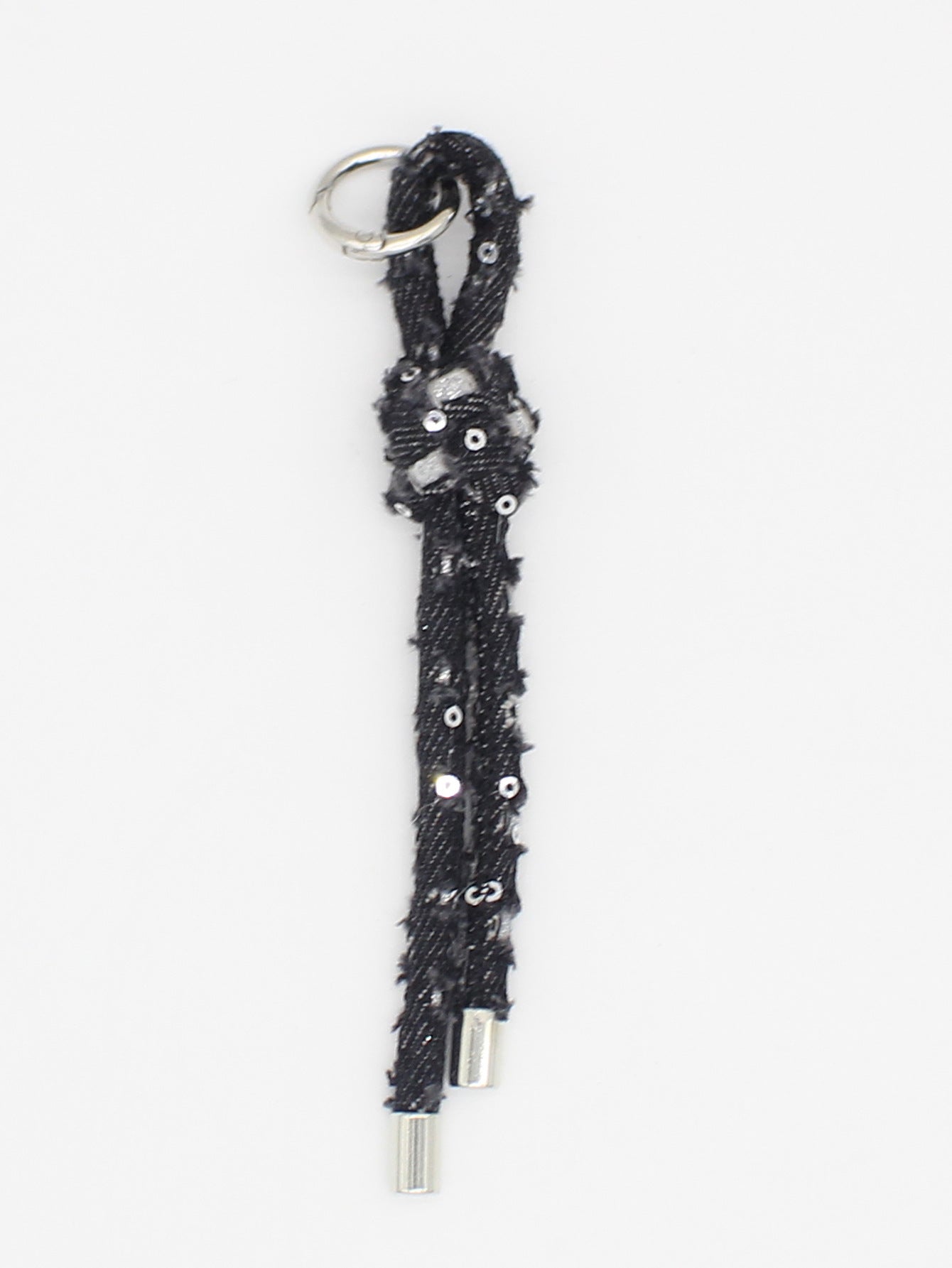 Wholesale Handmade Artificial Leather Bag Charm with Pearl Chain and Keychain,  Stylish Car Key Accessory