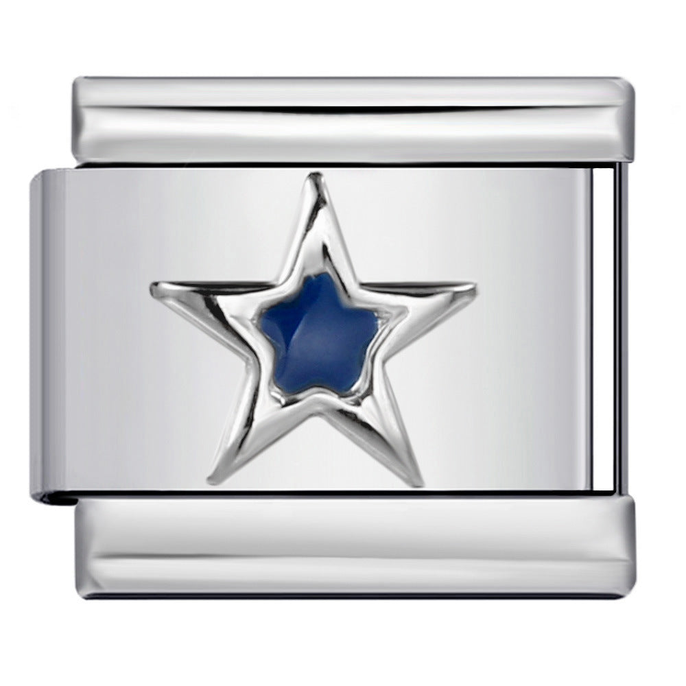 Wholesale 9mm Italian Charm Starter Bracelets DIY square Single Section Creative Stainless Steel Composable Bracelet