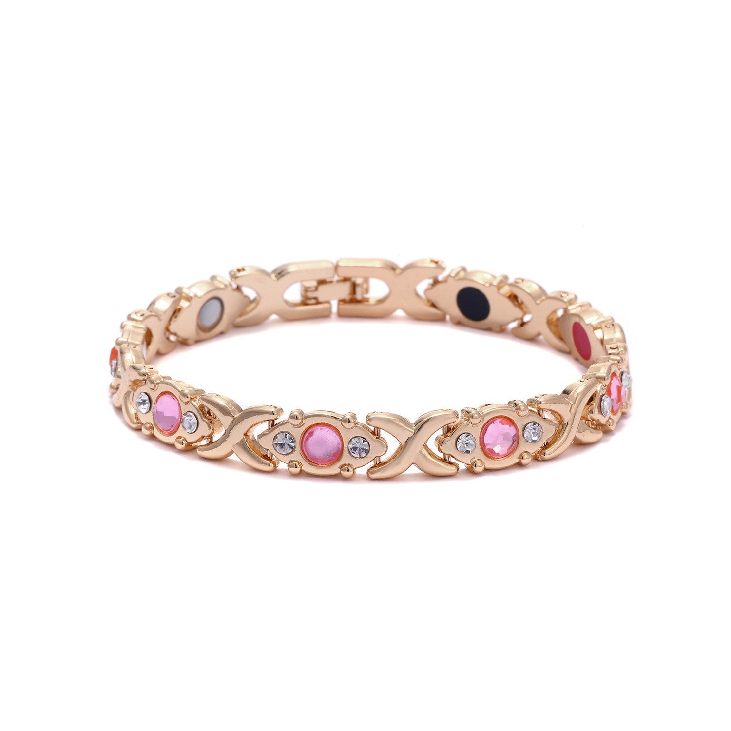 Wholesale detachable energy magnet bracelet alloy diamond adjustable bracelet