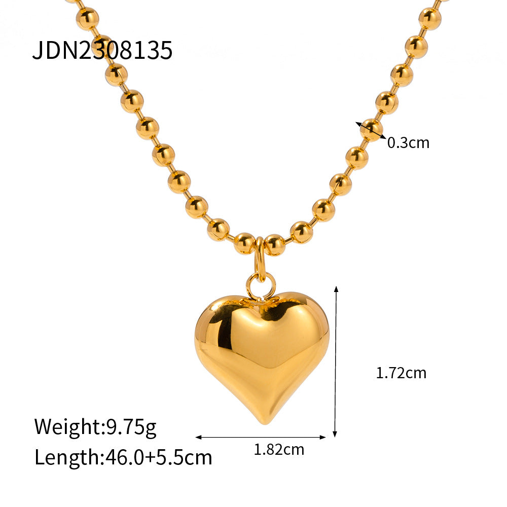 Wholesale Heart Series Vintage Love Necklace Stainless Steel ACC-NE-Wanx002