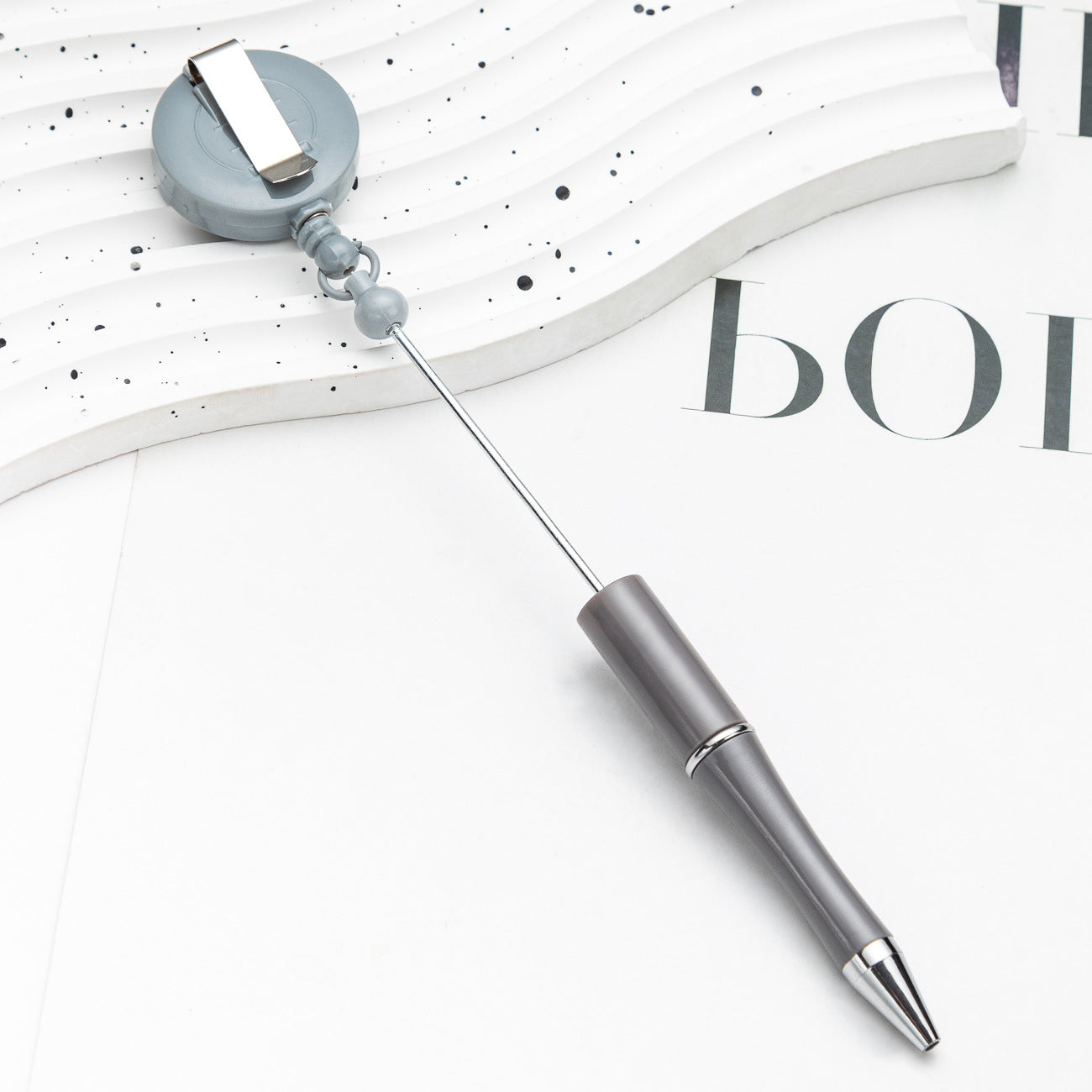 Wholesale Beadable Pens Plastic Badge Reels DIY Beaded Pens ACC-PN-HuaH059