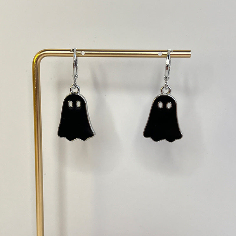 Wholesale   Walking Ghost Golden Ghost Cute  Earrings