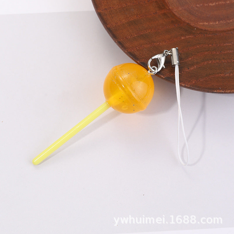 Wholesale Luminous Lollipop Candy Phone Chain Keychain