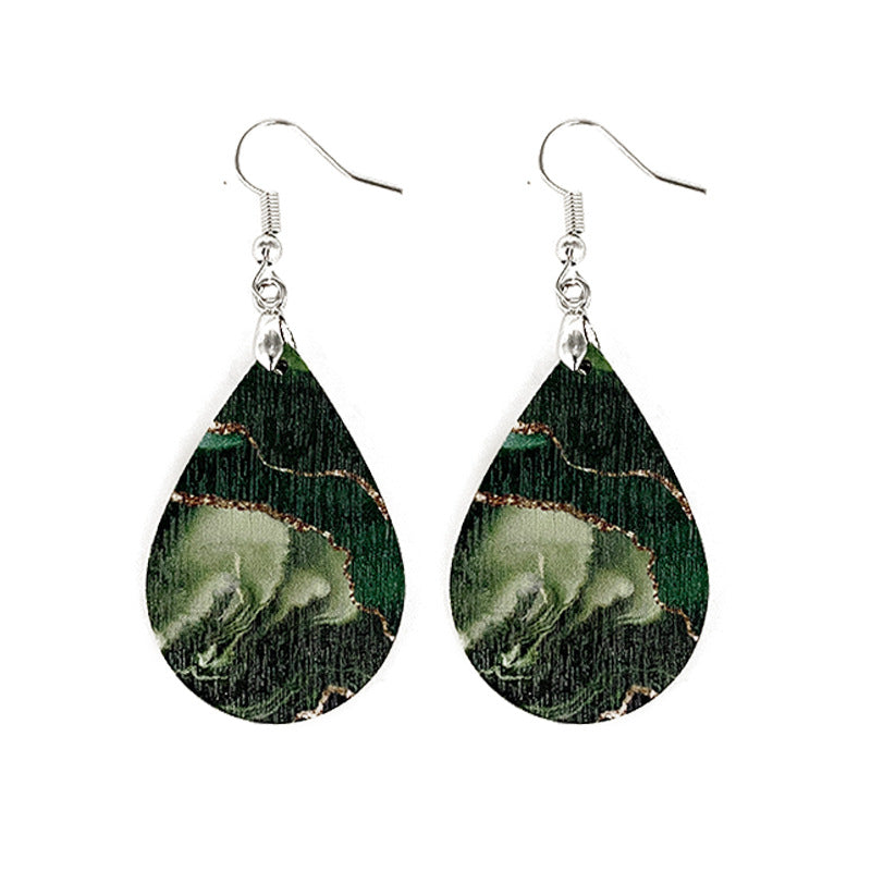 Wholesale Waves Wooden Earrings