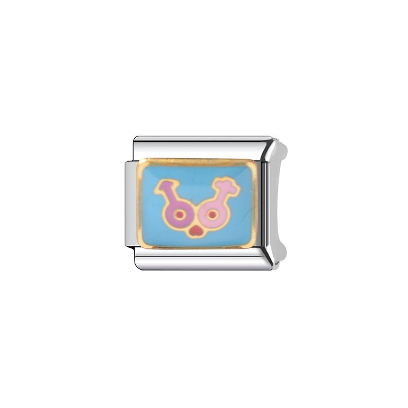 Wholesale Italian Charm Bracelet 9mm DIY Splicing Removable Colorful Cute Stainless Steel Composable Bracelet