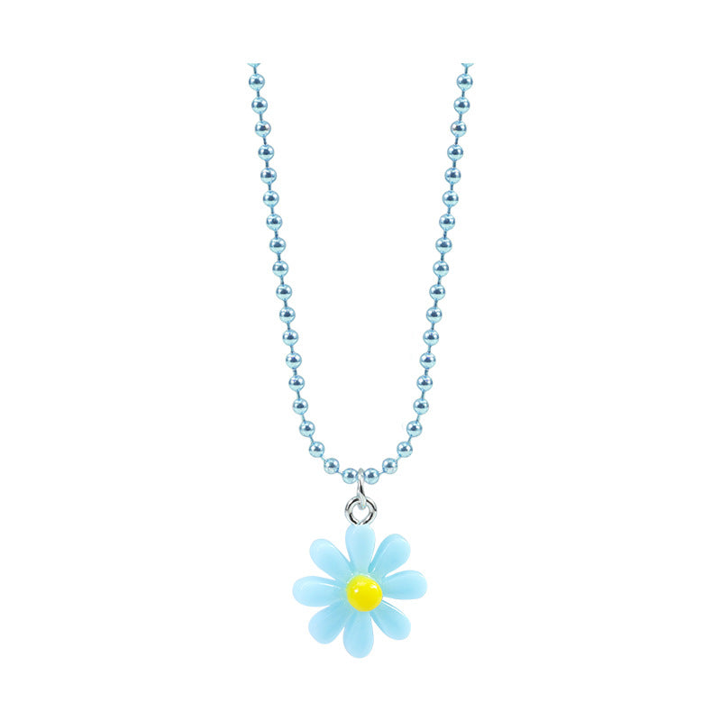 Wholesale multi-color Daisy flower necklace ring
