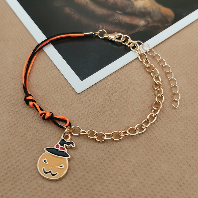 Wholesale Halloween Chain Splicing Spider Ghost Bracelet ACC-BT-Haol001