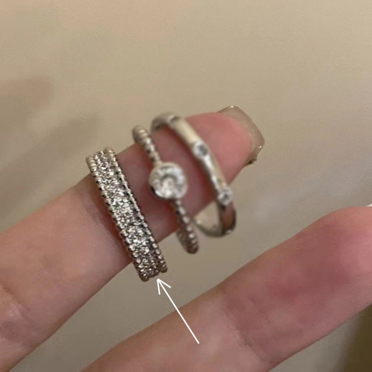 Wholesale Trendy Open Ring Featuring Zircon and Copper Electroplating,  Ideal for Boutique Resale