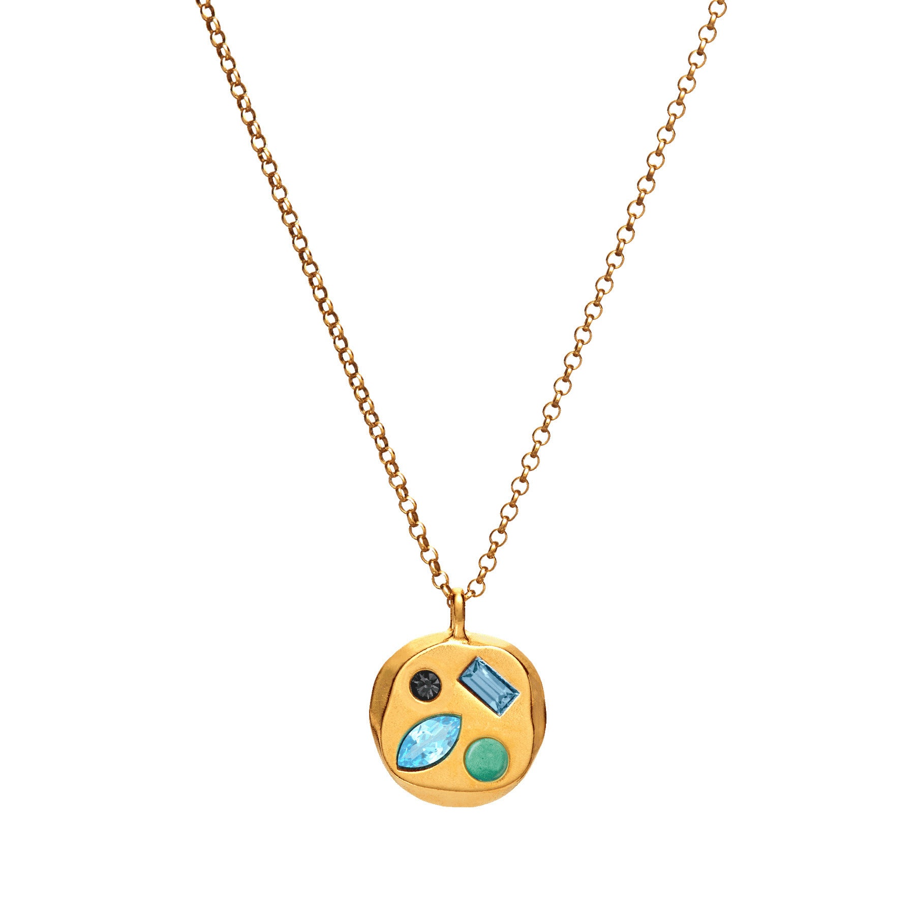 Wholesale Titanium Steel Colorful zircon December birthday stone beautiful  necklace clavicle chain