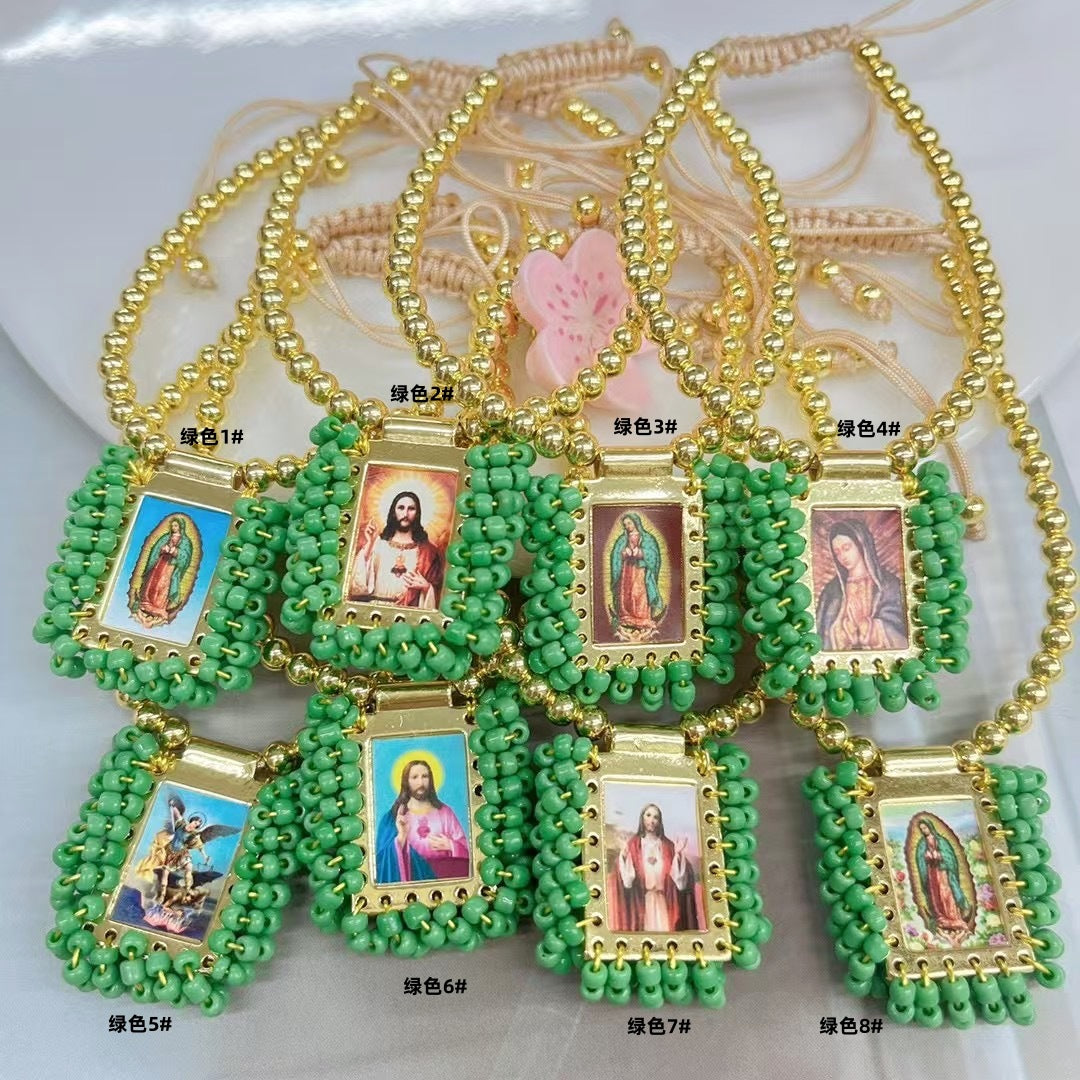 Wholesale Handmade Square Religious Figure Bracelet