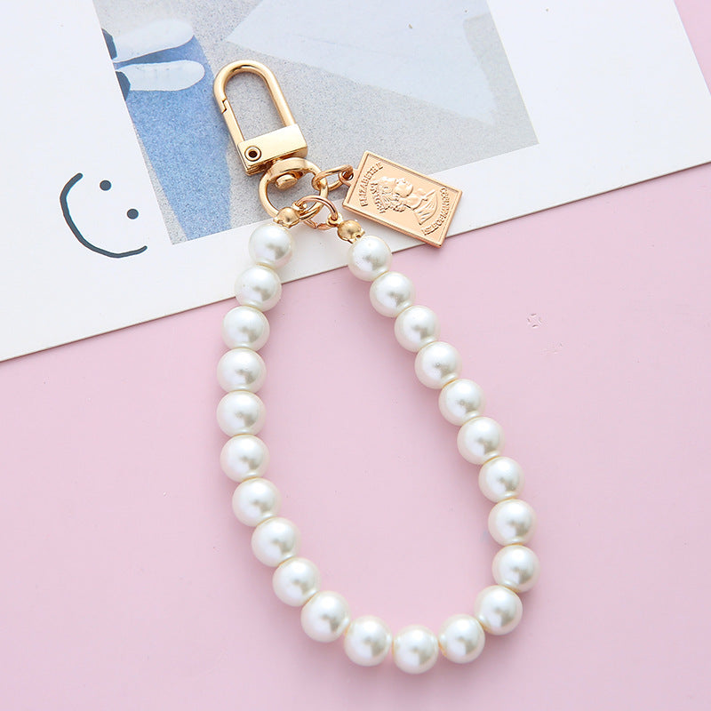 Wholesale Alloy Pearl Lanyard Keychain