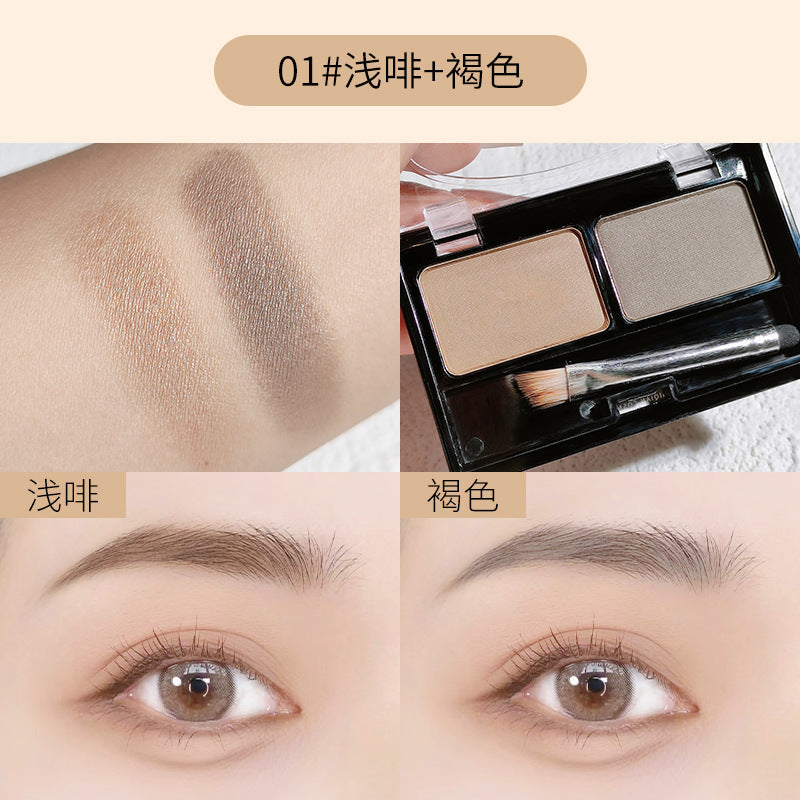 Wholesale makeup natural two-tone eyebrow powder